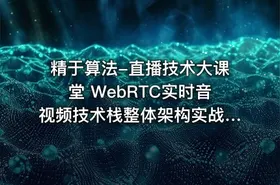 精于算法-直播技术大课堂 WebRTC实时音视频技术栈整体架构实战视频教程