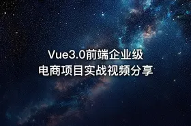 Vue3.0前端企业级电商项目实战视频分享