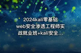 2024kali零基础web安全渗透工程师实战就业班+kali安全高级工程师进阶班|极客事纪 学神