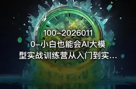100-20260110-小白也能会AI大模型实战训练营从入门到实战轻松上手 - getfromcode