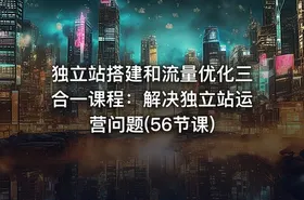 独立站搭建和流量优化三合一课程：解决独立站运营问题(56节课)