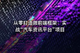 从零打造微前端框架：实战“汽车资讯平台”项目