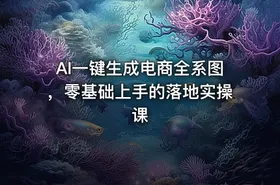 AI一键生成电商全系图，零基础上手的落地实操课