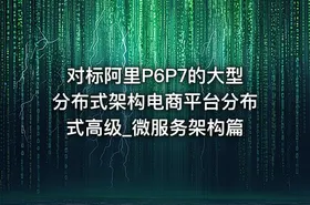 对标阿里P6P7的大型分布式架构电商平台分布式高级_微服务架构篇