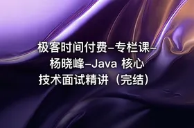 极客时间付费-专栏课-杨晓峰-Java 核心技术面试精讲（完结）
