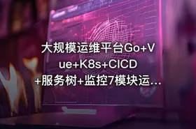 大规模运维平台Go+Vue+K8s+CICD+服务树+监控7模块运维平台开发全解析139G超大型容量分析