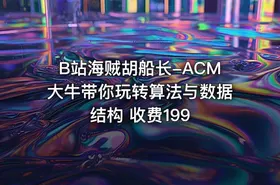B站海贼胡船长-ACM大牛带你玩转算法与数据结构 收费199