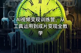 AI视频变现训练营，从工具运用到成片变现全教学
