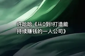 许哈哈《从0到1打造能持续賺钱的一人公司》 - getfromcode