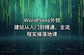 WordPress外贸建站从入门到精通，全流程实操落地课