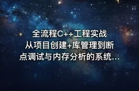 全流程C++工程实战 从项目创建+库管理到断点调试与内存分析的系统课程