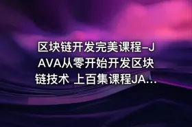 区块链开发完美课程-JAVA从零开始开发区块链技术 上百集课程JAVA区块链开发视频教程