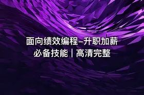 面向绩效编程-升职加薪必备技能 | 高清完整