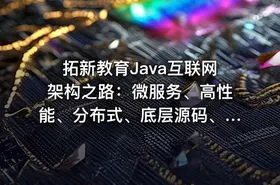 拓新教育Java互联网架构之路：微服务、高性能、分布式、底层源码、高并发-含源码课程资料