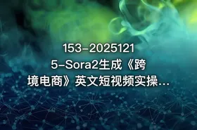 153-20251215-Sora2生成《跨境电商》英文短视频实操搭建教学课通俗易懂包教包会更多资源 - getfromcode