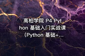 高柏学院 P4 Python 基础入门实战课（Python 基础+进阶）