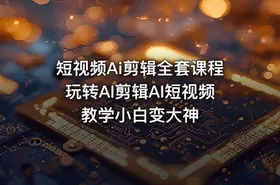 短视频Ai剪辑全套课程玩转AI剪辑AI短视频教学小白变大神 - getfromcode