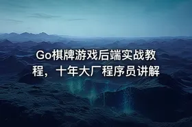 Go棋牌游戏后端实战教程，十年大厂程序员讲解
