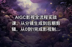 AIGC影视全流程实战课，从分镜生成到后期剪辑，从0到1完成影视制作全流程 - getfromcode