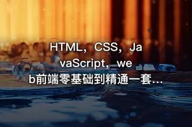 HTML，CSS，JavaScript，web前端零基础到精通一套搞定，专为Java程序员 - getfromcode