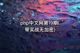 php中文网第19期(带实战无加密)
