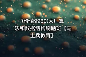 (价值9980)大厂算法和数据结构刷题班【马士兵教育】