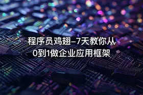 程序员鸡翅-7天教你从0到1做企业应用框架