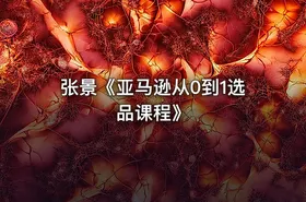 张景《亚马逊从0到1选品课程》