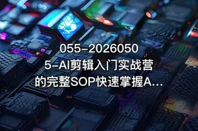 055-20260505-AI剪辑入门实战营的完整SOP快速掌握AI辅助的口播视频剪辑能力更多资源 - getfromcode