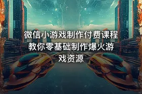 微信小游戏制作付费课程 教你零基础制作爆火游戏资源