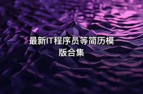 最新IT程序员等简历模版合集 - getfromcode