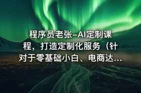 程序员老张-AI定制课程，打造定制化服务（针对于零基础小白、电商达人） - getfromcode
