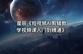 星辰《短视频AI剪辑教学视频课入门到精通》 - getfromcode