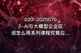 020-20250702-AI与大模型企业应该怎么用系列课程究竟应该怎么用好大模型更多资源 - getfromcode