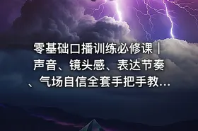零基础口播训练必修课｜声音、镜头感、表达节奏、气场自信全套手把手教学