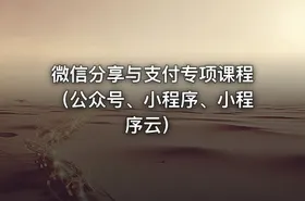 微信分享与支付专项课程（公众号、小程序、小程序云）