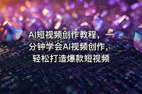 AI短视频创作教程，一分钟学会AI视频创作，轻松打造爆款短视频