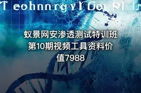 蚁景网安渗透测试特训班第10期视频工具资料价值7988