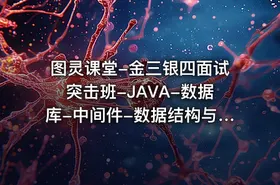 图灵课堂-金三银四面试突击班-JAVA-数据库-中间件-数据结构与算法等