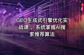 GEO生成式引擎优化实战课 ，系统掌握AI搜索推荐算法 - getfromcode