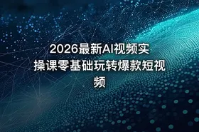 2026最新AI视频实操课零基础玩转爆款短视频 - getfromcode