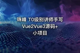 珠峰 T0级别讲师手写Vue2Vue3源码+小项目