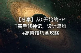 【分享】从0开始的PPT高手修神记，设计思维+高阶技巧全攻略