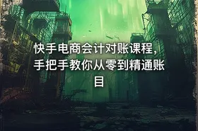 快手电商会计对账课程，手把手教你从零到精通账目