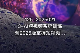 125-20250213-AI短视频系统训练营2025版掌握短视频变现的多种方式结合AI技术提升创作效率 - getfromcode