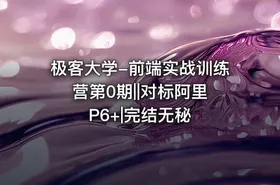 极客大学-前端实战训练营第0期||对标阿里 P6+|完结无秘