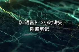 《C语言》 3小时讲完附赠笔记 - getfromcode