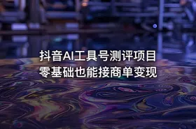 抖音AI工具号测评项目 零基础也能接商单变现 - getfromcode