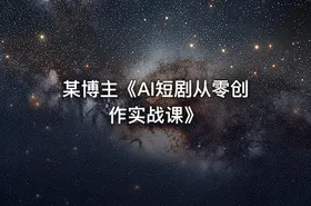 某博主《AI短剧从零创作实战课》