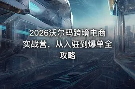 2026沃尔玛跨境电商实战营，从入驻到爆单全攻略